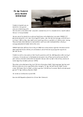 A preview of a PDF biography for Howlett, Frederick James